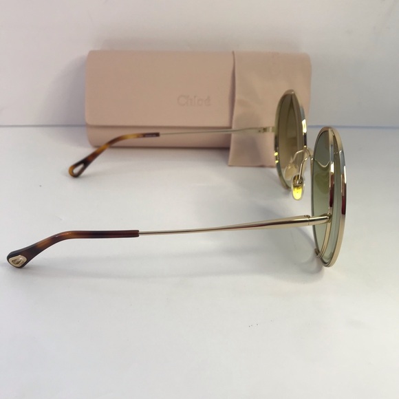 New Authentic Chloe Gold & Green Round Sunglasses HANAH COLLECTION main image 10